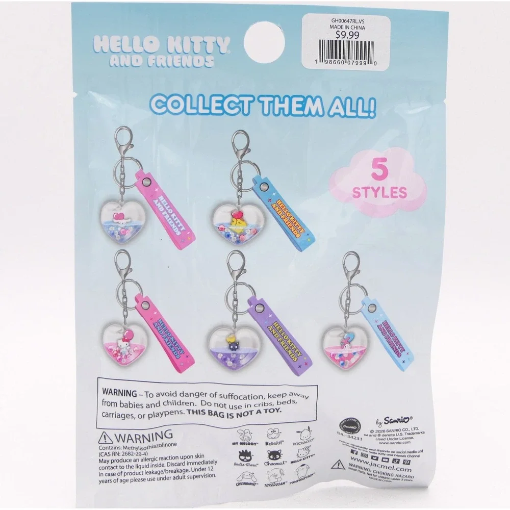 Hello Kitty And Friends Collectable Character Mystery Keychain Sealed Blind Bag